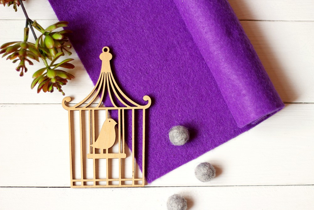 Китайський м'який фетр 1,5мм 100*90см, фіолетовий, фото 1