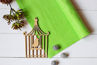 Китайський м'який фетр 1,5мм 100*90см, яскраво-салатовий