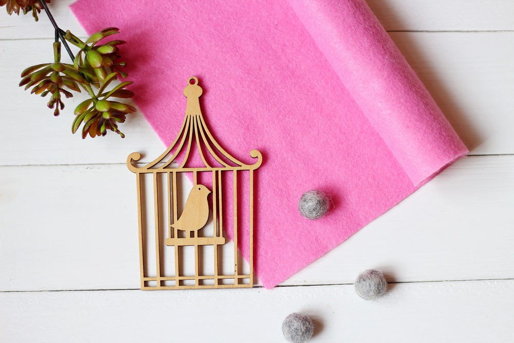 Китайський м'який фетр 1,5мм 20*30см, рожевий, фото 1