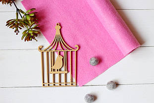 Китайський м'який фетр 1,5мм 100*90см, рожевий