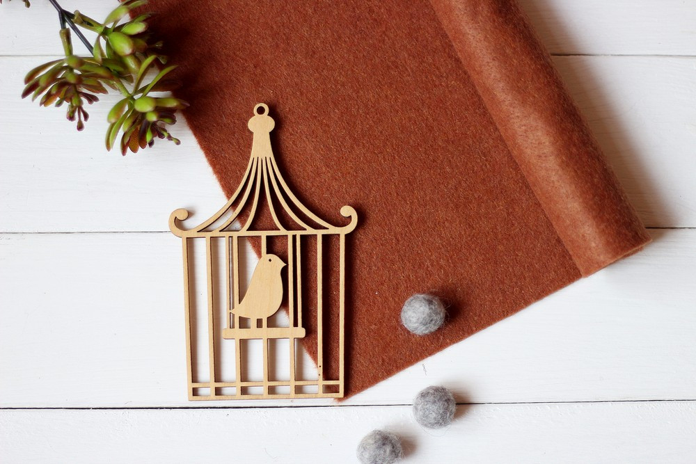 Китайський м'який фетр 1,5мм 20*30см, світло-коричневий, фото 1