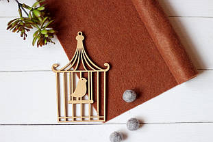 Китайський м'який фетр 1,5мм 100*90см, світло-коричневий