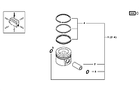 Поршень с кольцами 04910691