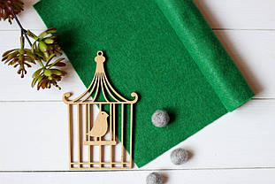 Китайський м'який фетр 1,5мм 100*90см, зелений