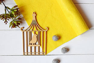 Китайський м'який фетр 1,5мм 100*90см, світло-жовтий