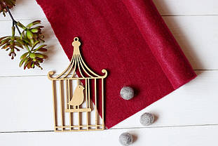 Китайський м'який фетр 1,5мм 100*90см, бордовий