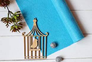 Китайський м'який фетр 1,5мм 100*90см, бірюзовий