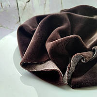 Тканина бавовняний велюр для рукоділля гарячий шоколад