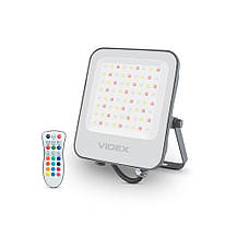 LED прожектор 50W RGB з пультом керування 220V VIDEX вуличний VL-F3-50-RGB, фото 2