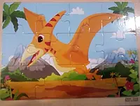 Деревянная игрушка Пазлы MD016 Летающий Динозавр, 17-14,5-0,5см