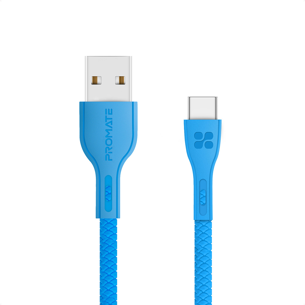 Кабель Promate PowerBeam-C USB/USB Type-C 2А 1.2 м Blue (Уцінка) (ch_powerbeam-c.blue)