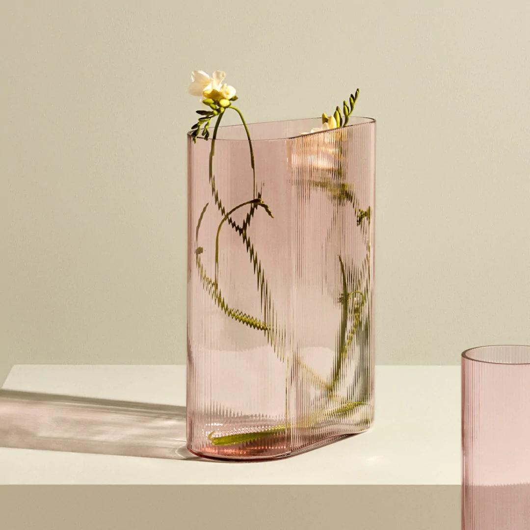 Ваза кришталь Mist Dusty Rose 38 см Nude Glass