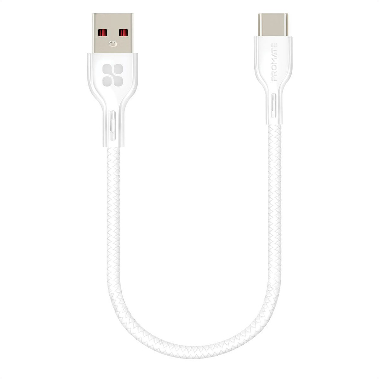 Кабель Promate PowerBeam-25C USB-USB Type-C 3А 0.25 м White (Уцінка) (ch_powerbeam-25c.white)