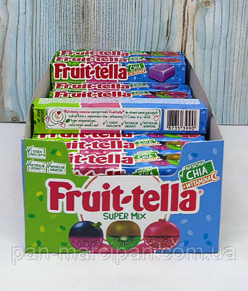 Жувальні цукерки Fruit-tella super mix  41g