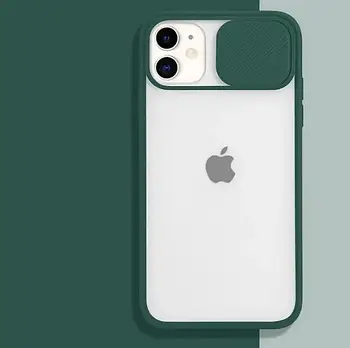 Чохол накладка TPU Camshield Matte з кришкою на камеру для iPhone 12 Pro Max' Green
