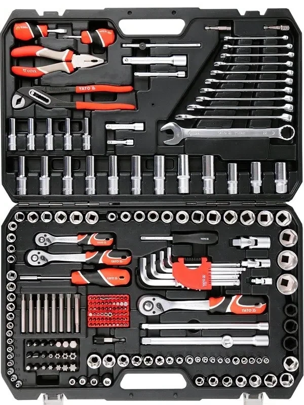 Набір інструментів універсальний YATO 225 ПРЕДМЕТІВ YT-38941, фото 1