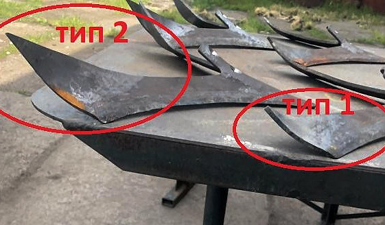 Лапа-окучник радіусна 400 мм тип 2