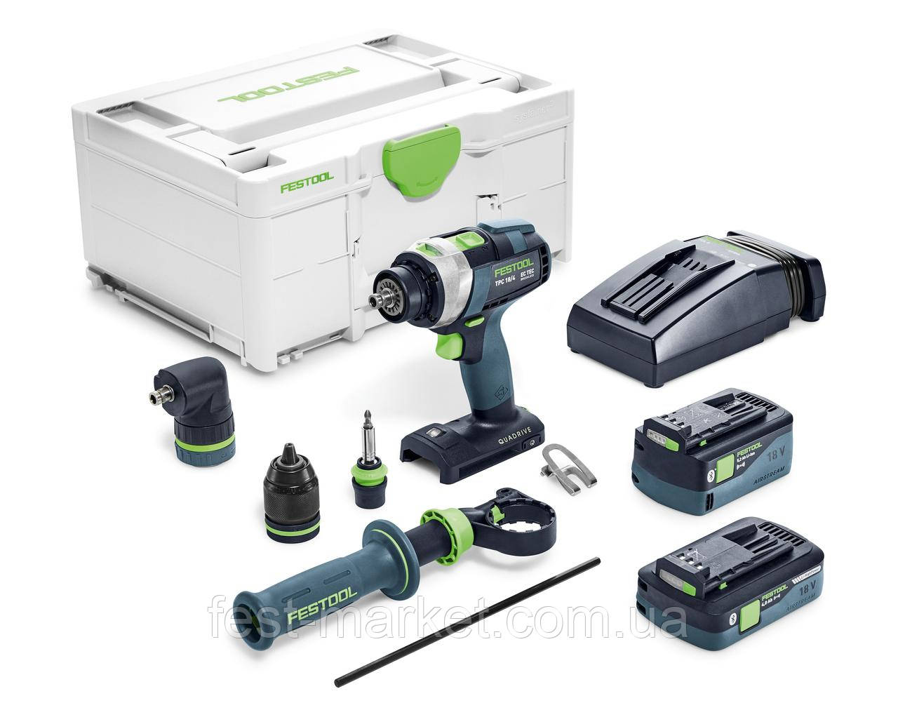 Акумуляторний ударний дриль-шурупокрут QUADRIVE TPC 18/4 5.0 / 3.0 I-Set Festool 577247