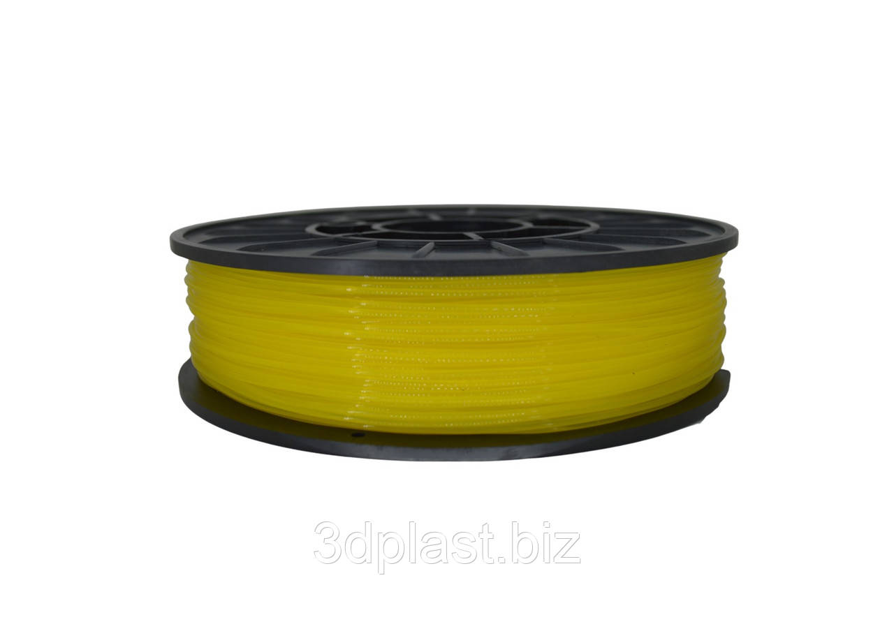 PLA (ПЛА) пластик 3Dplast филамент для 3D принтера 1.75 мм 0.85, прозрачный-желтый - фото 2 - id-p1445074187