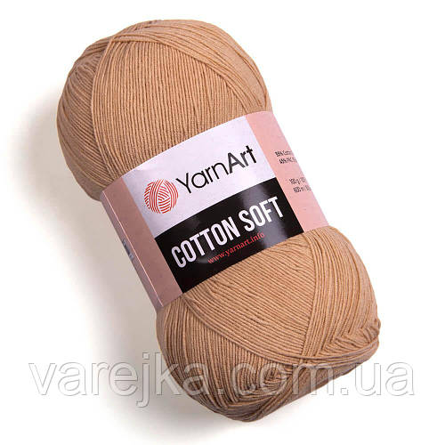 Купить Пряжа YarnArt Cotton Soft 07 Бежевый (Ярнарт Коттон софт), цена ...