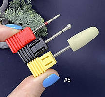 Набір фрез #5 для манікюру/педикюру 3 шт (алмазні + силіконові)