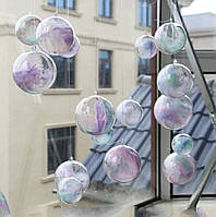 Прозора пластикова куля для декора, діаметр 7 см, 5 шт/уп