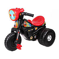 Детский трехколесный велосипед Трицикл Технок, с педалями, ребенку от 3 лет, 53,5х39,5х67 см., красно-черный