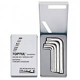 Набір ключів Spline Г-образних М5-М12 Toptul GAAD0501 (Тайвань), фото 2