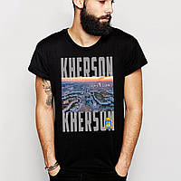 Футболка чорна з патріотичним принтом "Kerson. Херсон" Push IT