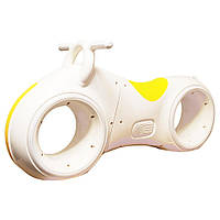 Детский толокар Трон Космо-байк Bluetooth Keedo, ребенку от 1,5 до 5 лет, с LED подсветкой, бело-желтый