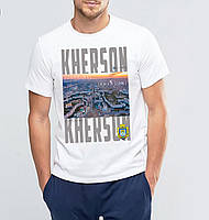 Футболка біла з патріотичним принтом "Kerson. Херсон" Push IT