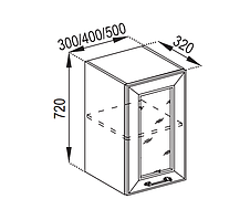 Кухня Марго верхня секція В 30Ск корпус ДСП фасад МДФ плівкова висота 720 мм (Світ Меблів ТМ)