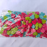 Намистини акріл з покриттям Флок Серце Асорті, фото 2