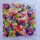 Намистини акріл з покриттям Флок Серце Асорті, фото 2