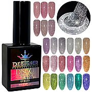 База світловідбивна для нігтів Disco color base Дизайнер Професіонал, 9 мл.