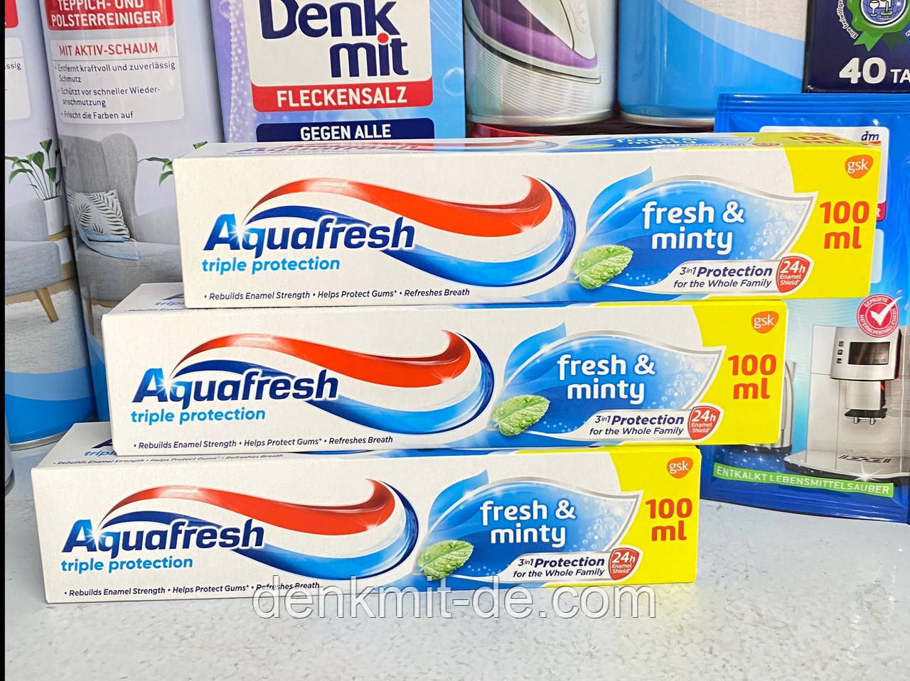 Зубна паста Aquafresh trople protection FreshicaMinty, 100 мл