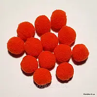 Помпоны "Велюр", 12-15 мм, Цвет: Оранжевый (50 шт.)