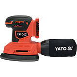 Шліфмашина вібраційна акумуляторна 18В (84х184 мм) без акумулятора Yato YT-82755 (Польща), фото 3