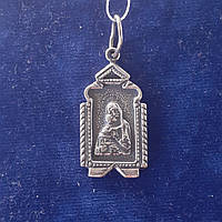 Серебряный медальон Пресвятая Богородица 5.07 г, черненый