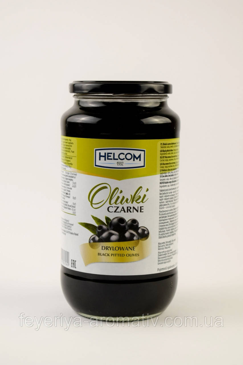 Оливки черные без косточек Helcom 880г/400г (Польша): продажа, цена в ...
