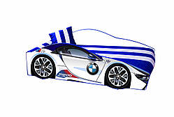 Дитяча ліжечка у вигляді авто BMW 170*80 см з матрацом, безкоштовна доставка