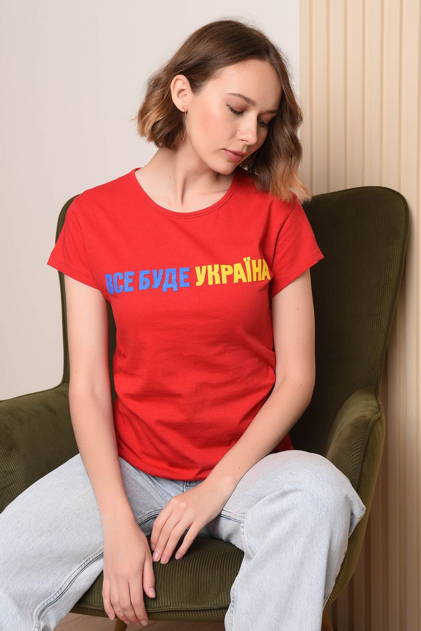 Футболка жіноча червона 145949T Безкоштовна доставка