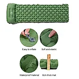 Widesea надувний килимок матрац туристичний з подушкою в намет - Зелений, фото 6