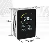 Детектор CO2 (Tomo1), аналізатор якості повітря, вологості, температури з датчиком NDIR - Білий, фото 4