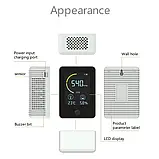 Детектор CO2 (Tomo1), аналізатор якості повітря, вологості, температури з датчиком NDIR - Білий, фото 9