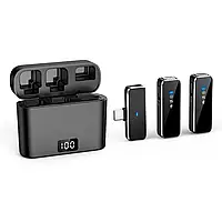 Бездротовий петличний подвійний мікрофон N3 для телефону - Android, iPhone 15, 16, 17(Type-C)