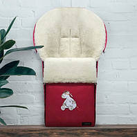 Спальный мешок-конверт на овчине Original № 6 Aurora excluzive Womar Zaffiro бордо