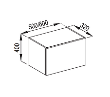 Кухня Марго верхня секція В-50 ОКАП корпус і фасад ДСП висота 400 мм (Світ Меблів ТМ)