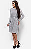 Ангорове жіноче плаття-міді, сіре, фото 2