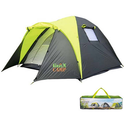 Палатка 3-х місцева GreenCamp 1011 на 1 вхід, фото 1